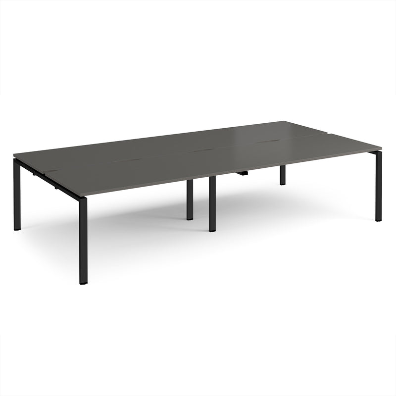 Adapt Double Back to Back Desks 800mm Deep - Storm Grey