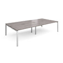 Adapt Double Back to Back Desks 800mm Deep - Grey Oak - NWOF