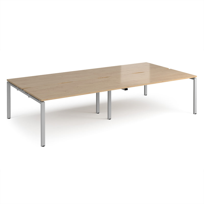 Adapt Double Back to Back Desks 800mm Deep - Kendal Oak