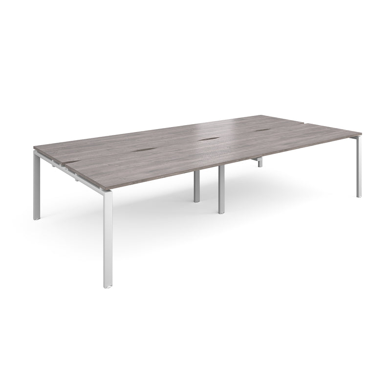 Adapt Double Back to Back Desks 800mm Deep - Grey Oak