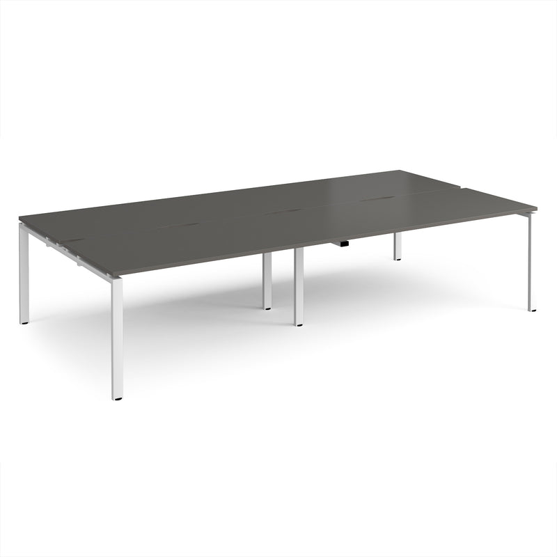 Adapt Double Back to Back Desks 800mm Deep - Storm Grey
