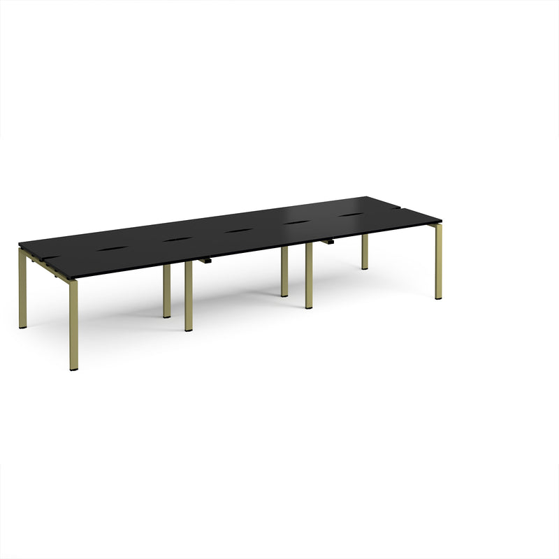 Adapt Triple Back to Back Desks 600mm Deep - Black