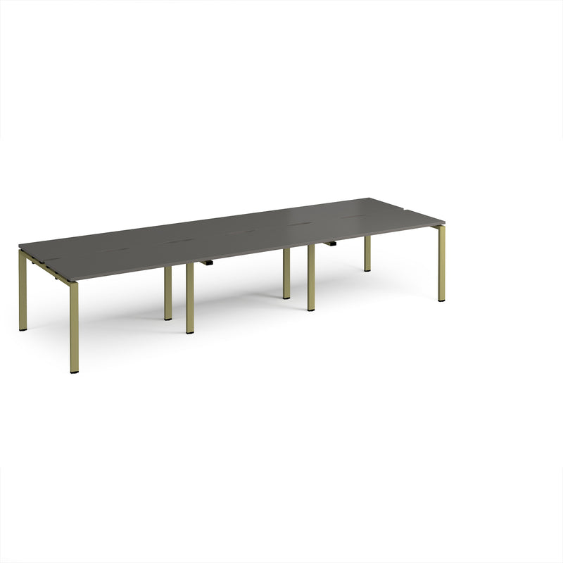 Adapt Triple Back to Back Desks 600mm Deep - Storm Grey
