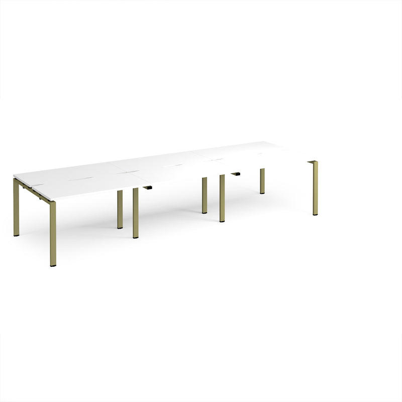 Adapt Triple Back to Back Desks 600mm Deep - White