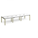 Adapt Triple Back to Back Desks 600mm Deep - White/Black - NWOF