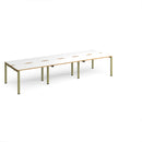 Adapt Triple Back to Back Desks 600mm Deep - White/Oak - NWOF