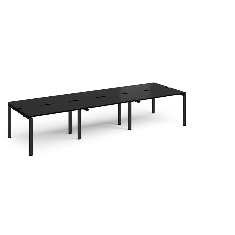 Adapt Triple Back to Back Desks 600mm Deep - Black