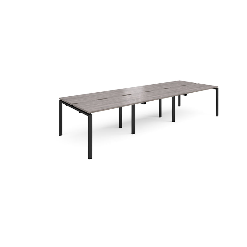 Adapt Triple Back to Back Desks 600mm Deep - Grey Oak