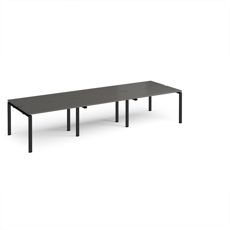 Adapt Triple Back to Back Desks 600mm Deep - Storm Grey