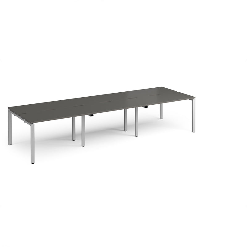 Adapt Triple Back to Back Desks 600mm Deep - Storm Grey