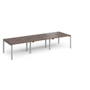 Adapt Triple Back to Back Desks 600mm Deep - Walnut - NWOF
