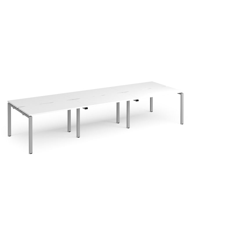 Adapt Triple Back to Back Desks 600mm Deep - White