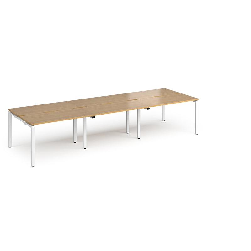 Adapt Triple Back to Back Desks 600mm Deep - Oak