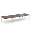 Adapt Triple Back to Back Desks 600mm Deep - Walnut - NWOF