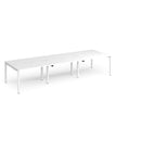 Adapt Triple Back to Back Desks 600mm Deep - White - NWOF