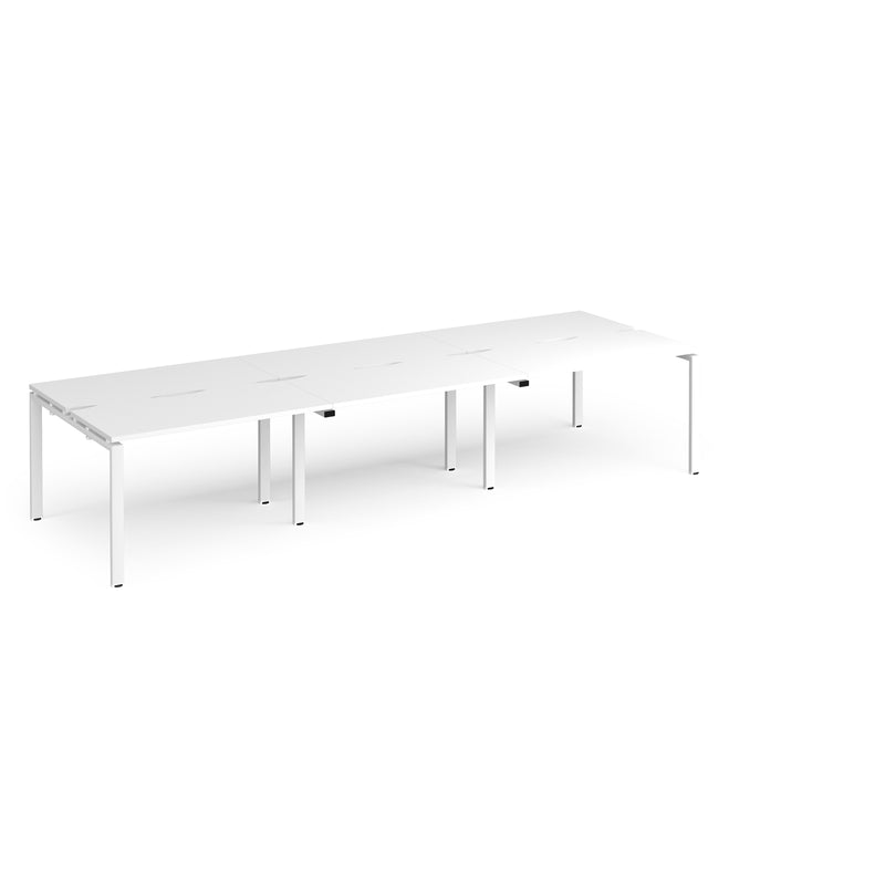 Adapt Triple Back to Back Desks 600mm Deep - White