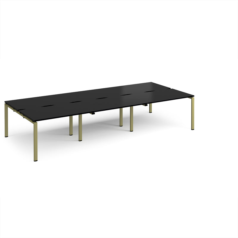 Adapt Triple Back to Back Desks 800mm Deep - Black