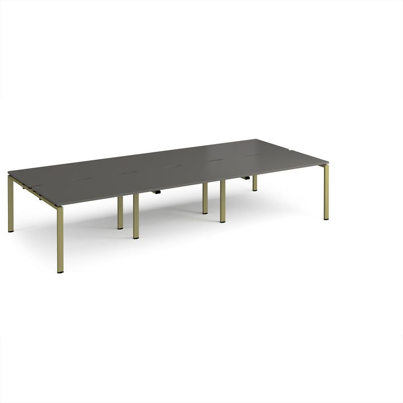 Adapt Triple Back to Back Desks 800mm Deep - Storm Grey