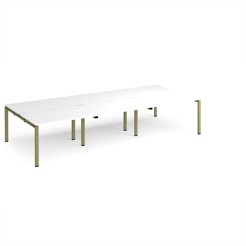 Adapt Triple Back to Back Desks 800mm Deep - White