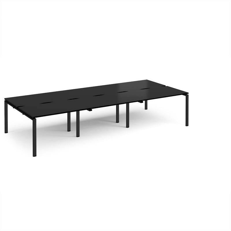 Adapt Triple Back to Back Desks 800mm Deep - Black