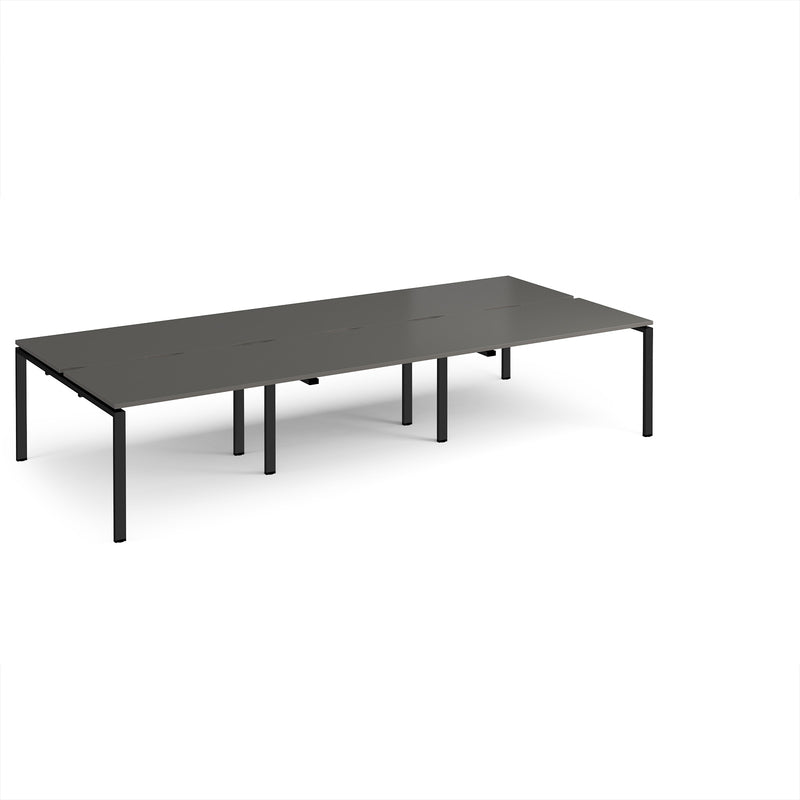 Adapt Triple Back to Back Desks 800mm Deep - Storm Grey