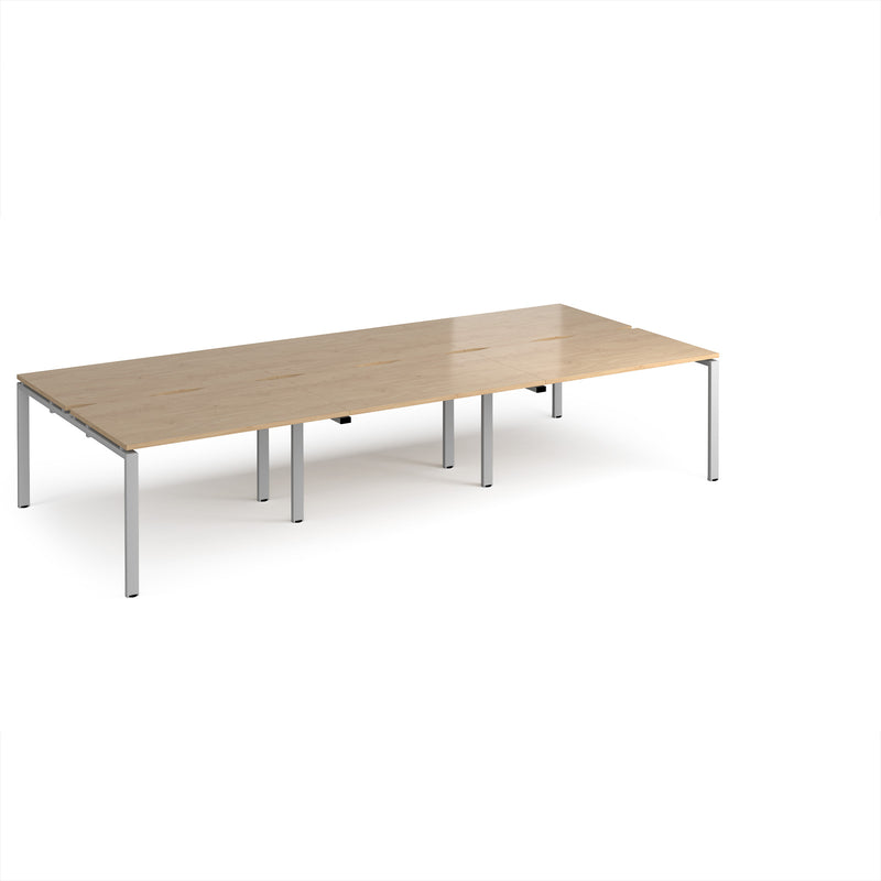 Adapt Triple Back to Back Desks 800mm Deep - Kendal Oak