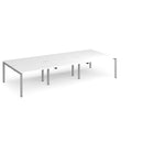 Adapt Triple Back to Back Desks 800mm Deep - White - NWOF