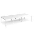 Adapt Triple Back to Back Desks 800mm Deep - White - NWOF