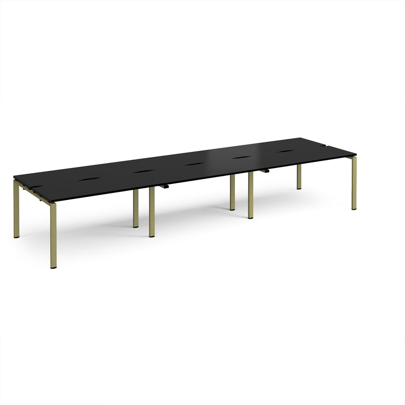 Adapt Triple Back to Back Desks 600mm Deep - Black
