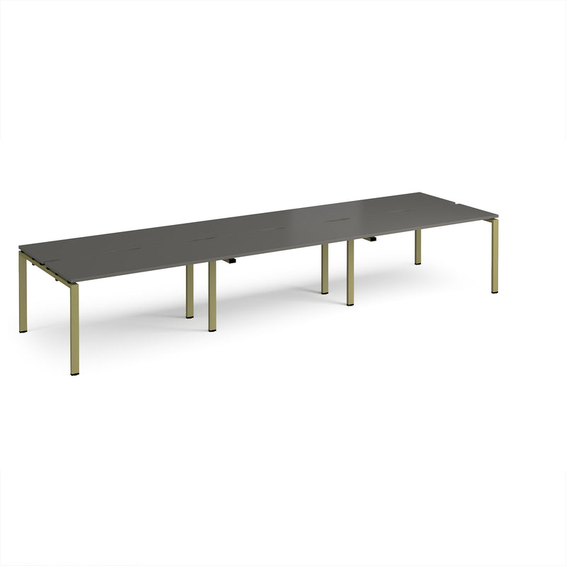 Adapt Triple Back to Back Desks 600mm Deep - Storm Grey