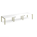 Adapt Triple Back to Back Desks 600mm Deep - White - NWOF