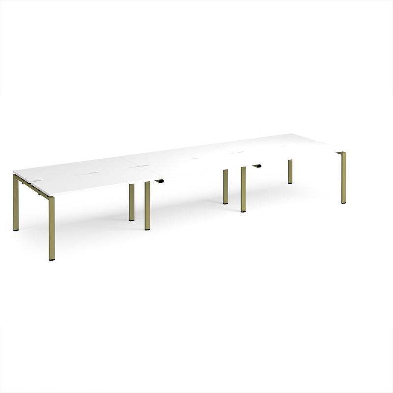 Adapt Triple Back to Back Desks 600mm Deep - White
