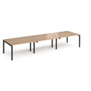 Adapt Triple Back to Back Desks 600mm Deep - Beech - NWOF