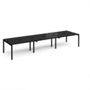 Adapt Triple Back to Back Desks 600mm Deep - Black - NWOF