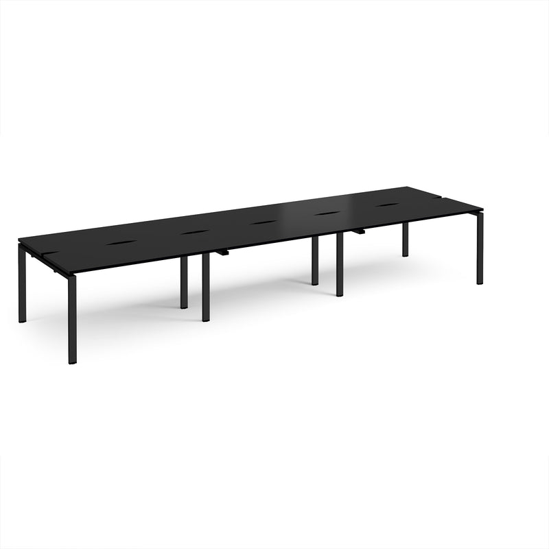 Adapt Triple Back to Back Desks 600mm Deep - Black