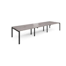 Adapt Triple Back to Back Desks 600mm Deep - Grey Oak - NWOF
