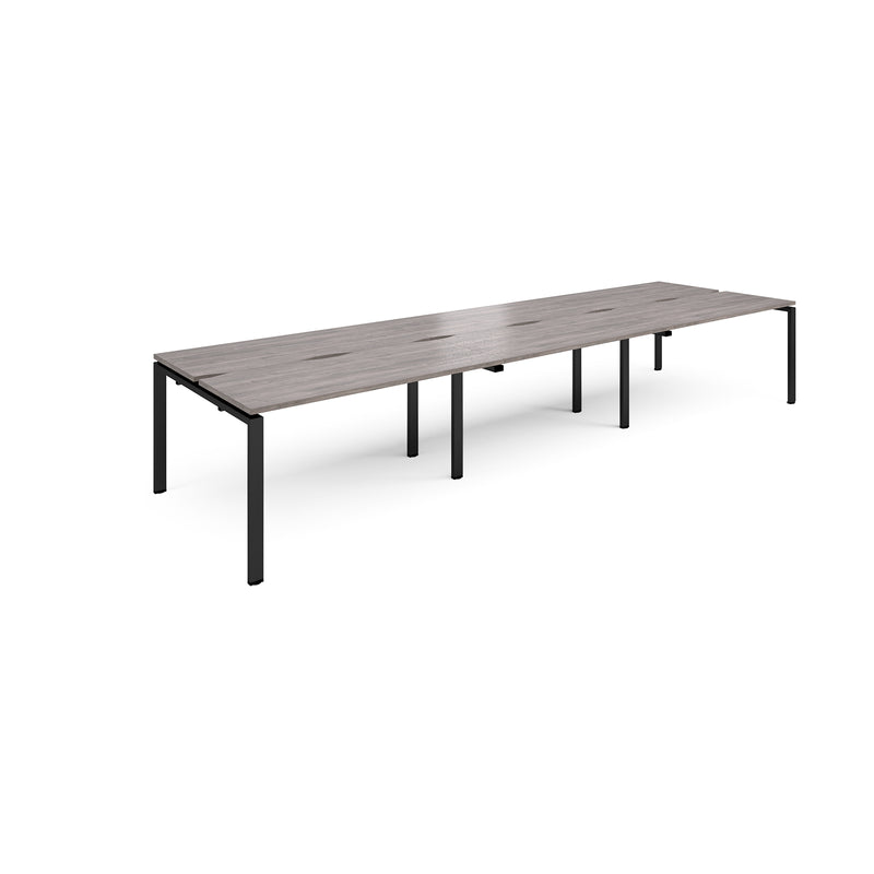 Adapt Triple Back to Back Desks 600mm Deep - Grey Oak