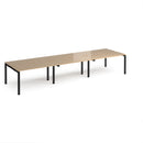 Adapt Triple Back to Back Desks 600mm Deep - Kendal Oak - NWOF