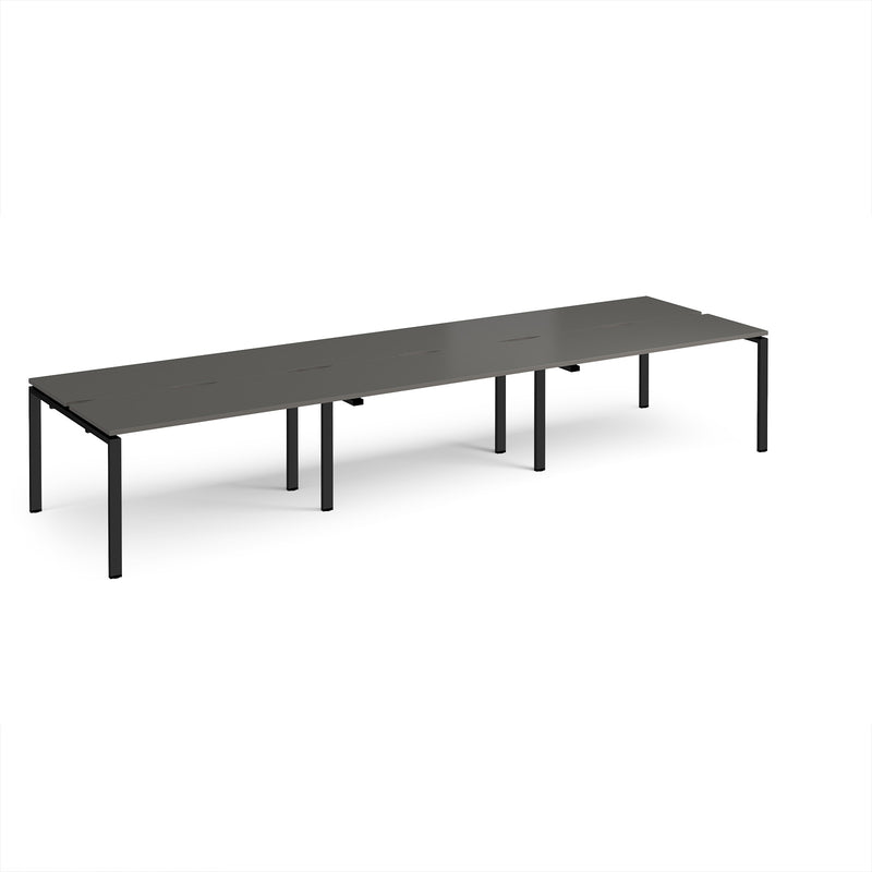 Adapt Triple Back to Back Desks 600mm Deep - Storm Grey