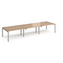 Adapt Triple Back to Back Desks 600mm Deep - Beech - NWOF