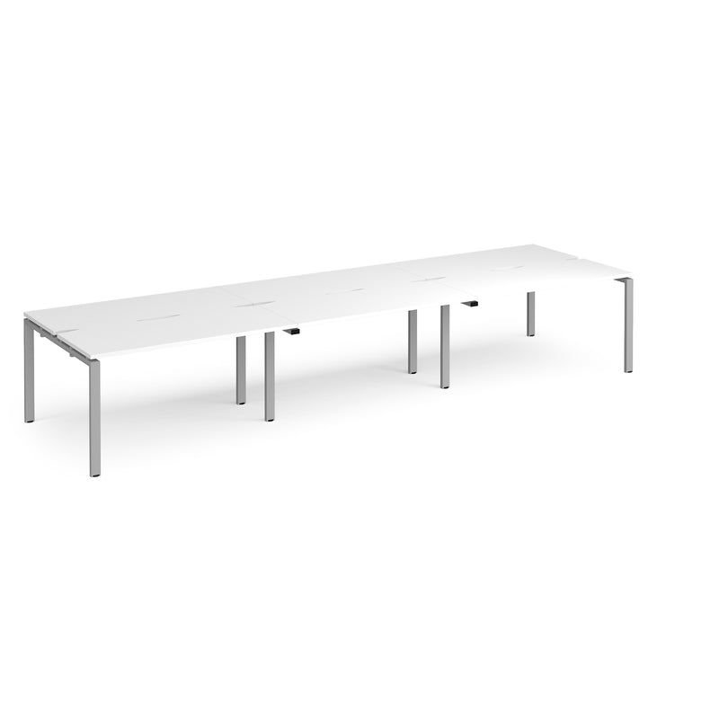 Adapt Triple Back to Back Desks 600mm Deep - White