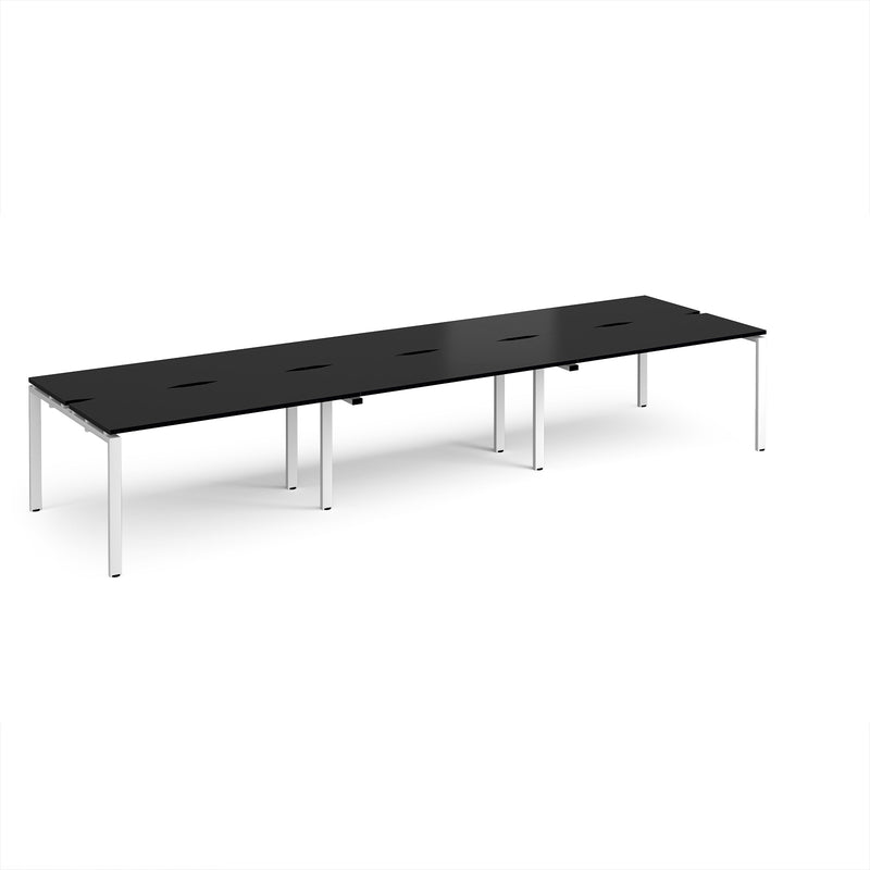 Adapt Triple Back to Back Desks 600mm Deep - Black