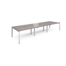 Adapt Triple Back to Back Desks 600mm Deep - Grey Oak - NWOF