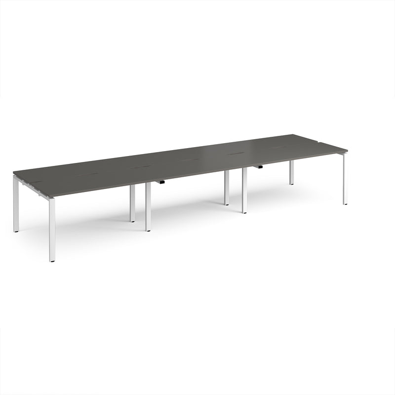Adapt Triple Back to Back Desks 600mm Deep - Storm Grey