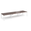 Adapt Triple Back to Back Desks 600mm Deep - Walnut - NWOF