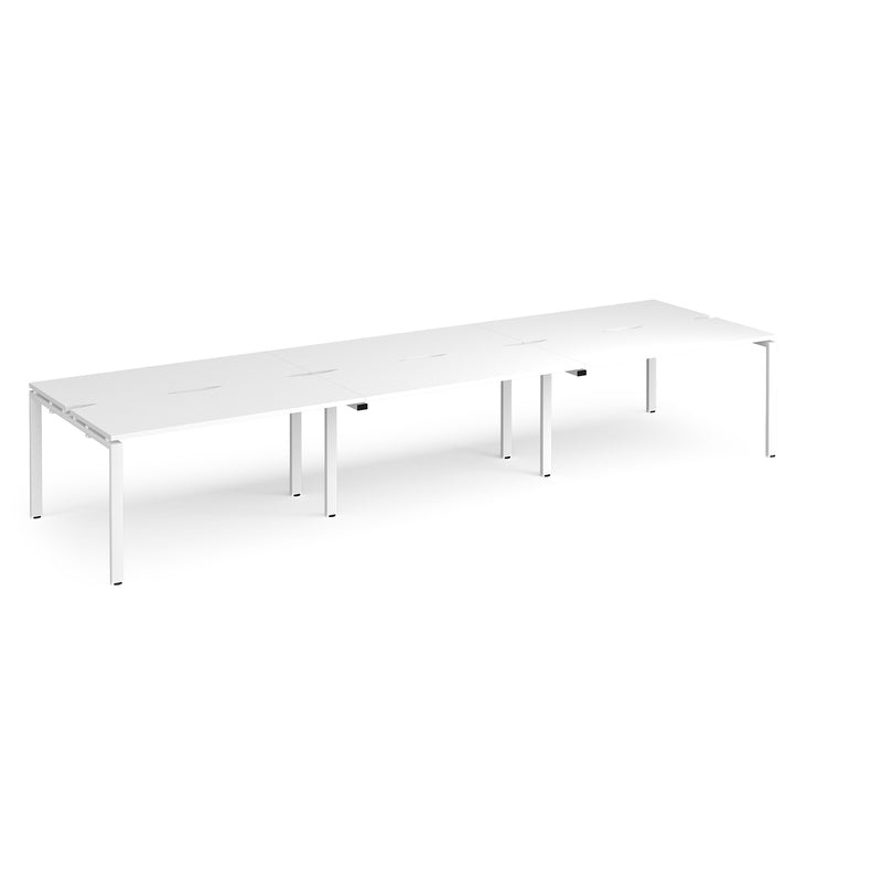 Adapt Triple Back to Back Desks 600mm Deep - White