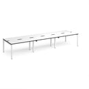 Adapt Triple Back to Back Desks 600mm Deep - White/Black - NWOF
