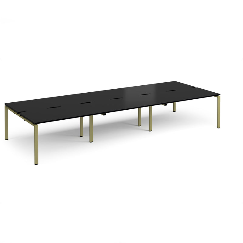 Adapt Triple Back to Back Desks 800mm Deep - Black