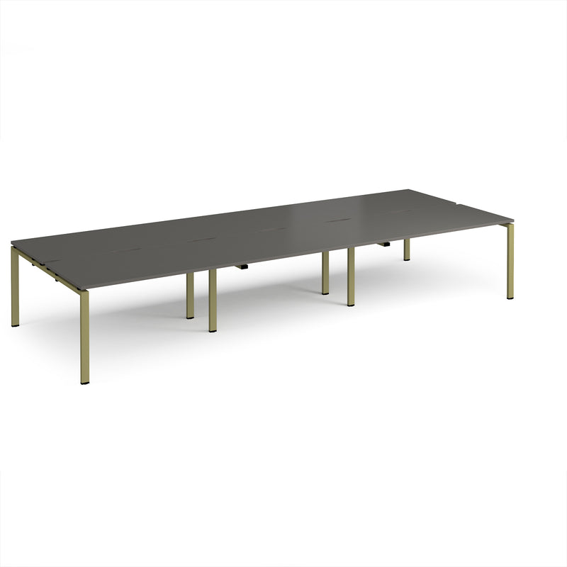 Adapt Triple Back to Back Desks 800mm Deep - Storm Grey