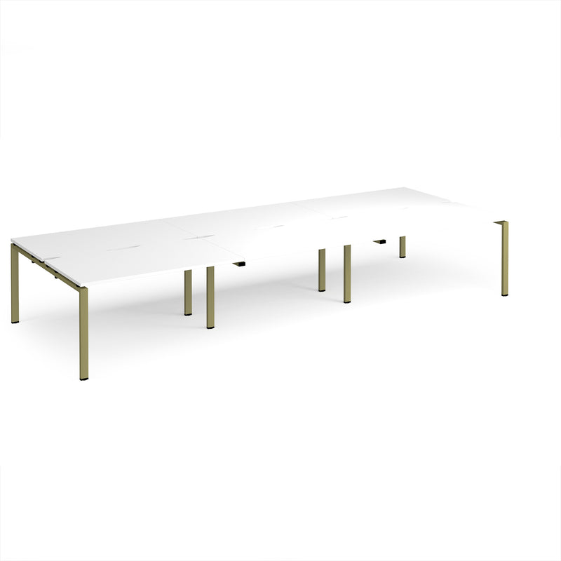 Adapt Triple Back to Back Desks 800mm Deep - White